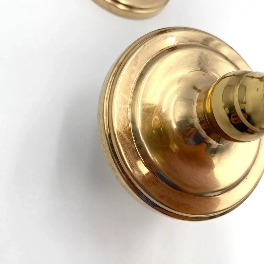 Baldwin Solid Brass Candlestick Holders Set of 2, Vintage, 4.75 Inch